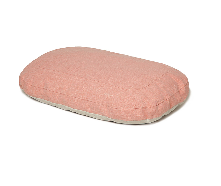 Peach Microfiber Foam Bed
